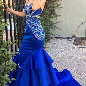Blue prom dress